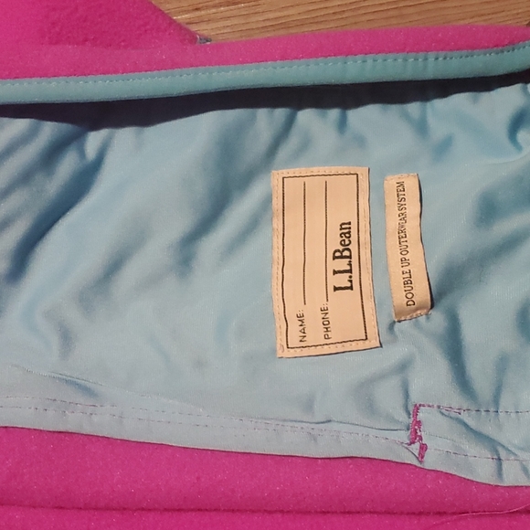 L L Bean | Girl's Double Up Outerwear System Fleece Zip-Up | M 10-12 - Picture 4 of 5